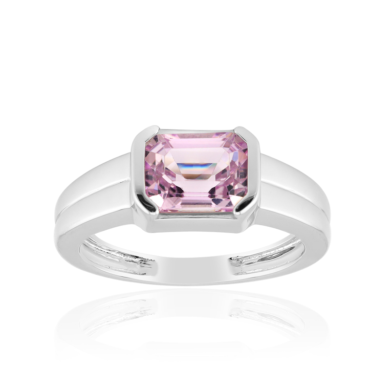 Brasilianischer Kunzit-Silberring Brasilianischer Kunzit-Silberring