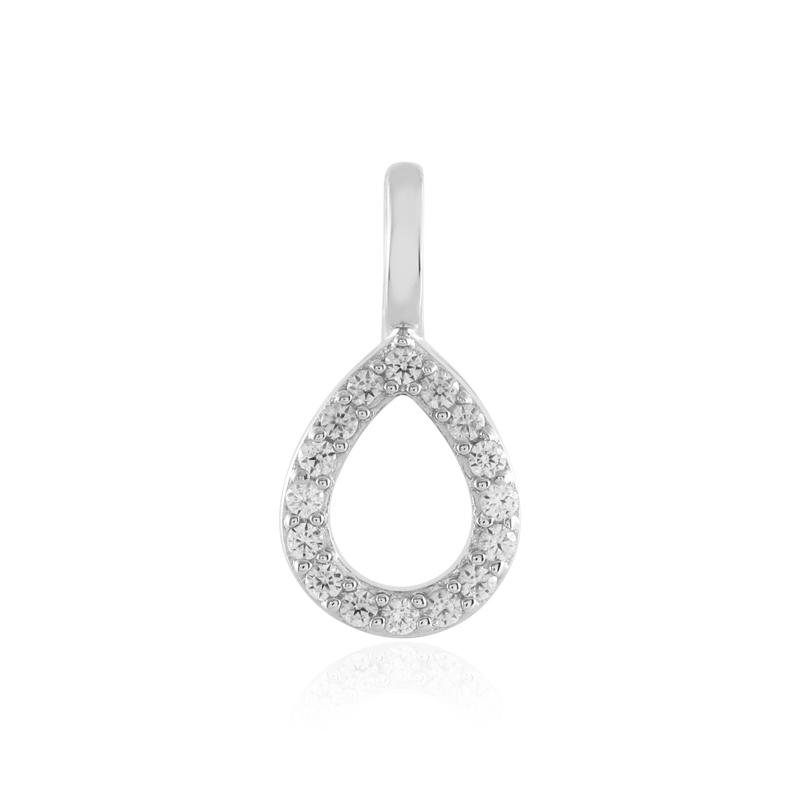 Zirkon-Silberanhänger