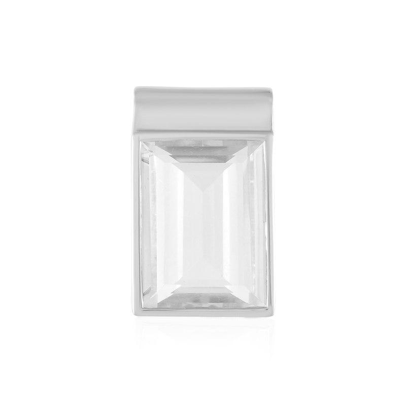 Weißer Quarz-Silberanhänger (MONOSONO COLLECTION) Weißer Quarz-Silberanhänger (MONOSONO COLLECTION)