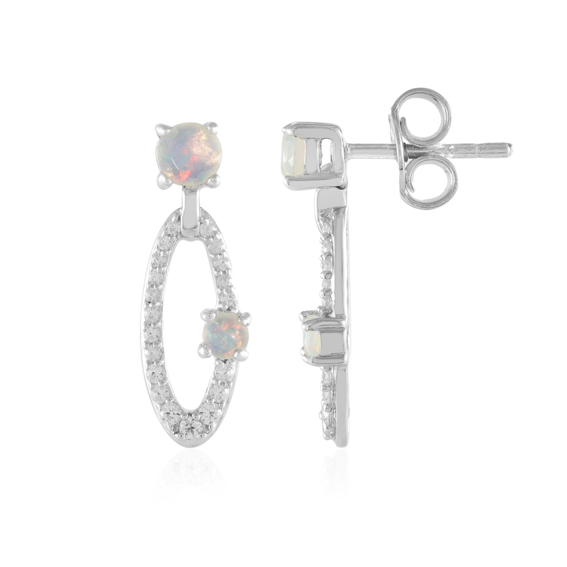 Welo-Opal-Silberohrringe