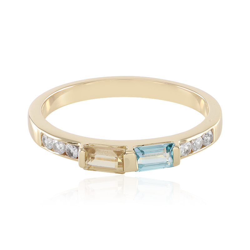 Zirkon-Goldring (Adela Gold)