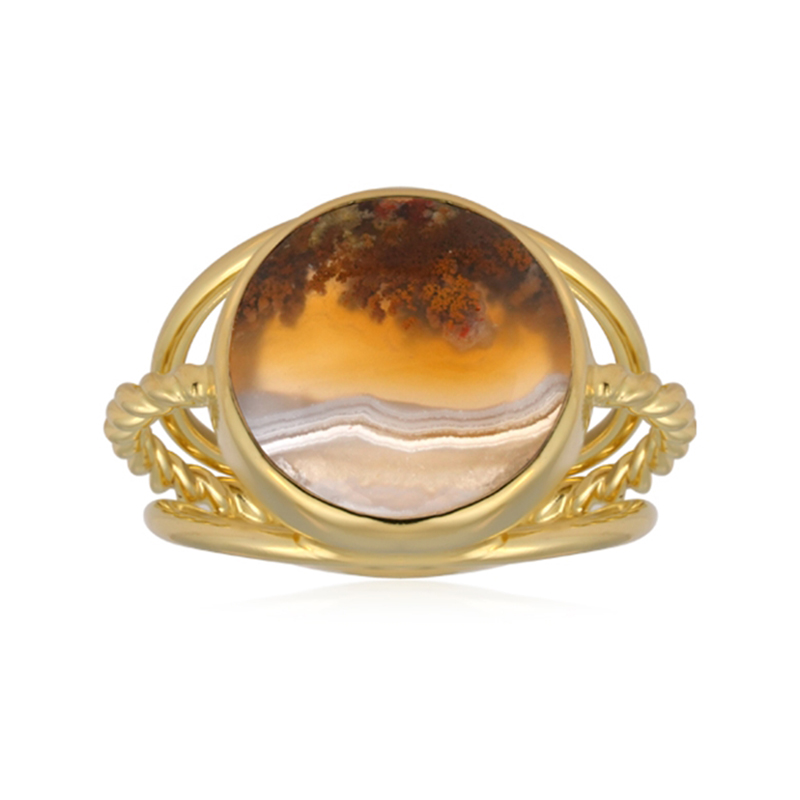 Moosachat-Silberring (Bali Barong)