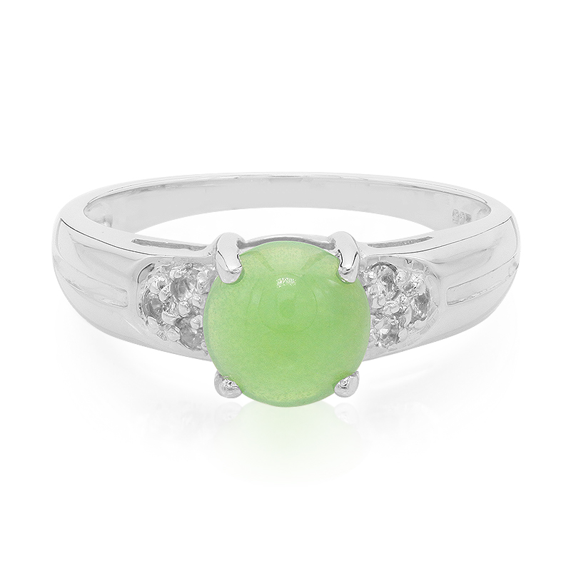 Kaiserlicher Chrysopras-Silberring