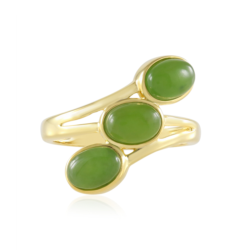 Kanadische Jade-Silberring