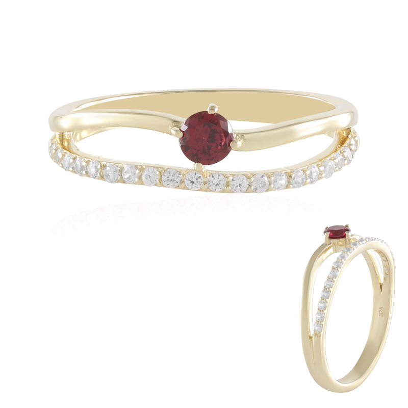 Edelroter Spinell-Goldring