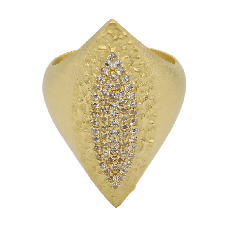 Weißer Topas-Silberring (MONOSONO COLLECTION)