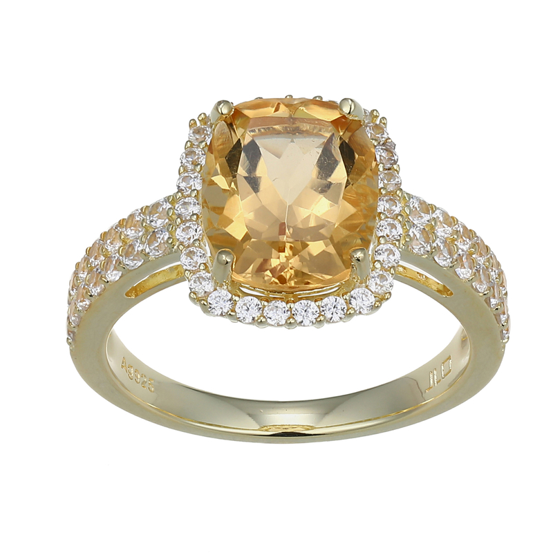 Citrin-Silberring (Adela Silber)