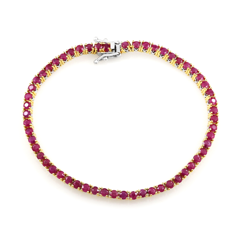 Burmesischer Rubin-Silberarmband (Gems en Vogue)