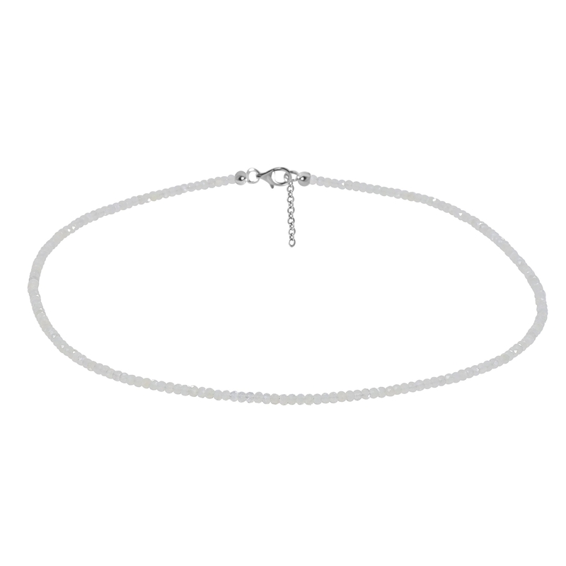 Silberner Mondstein-Silberhalskette