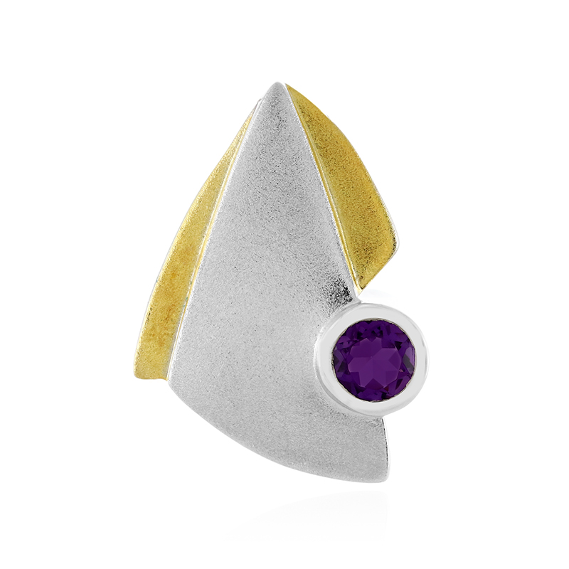 Uruguay-Amethyst-Silberanhänger (MONOSONO COLLECTION) Uruguay-Amethyst-Silberanhänger (MONOSONO COLLECTION)