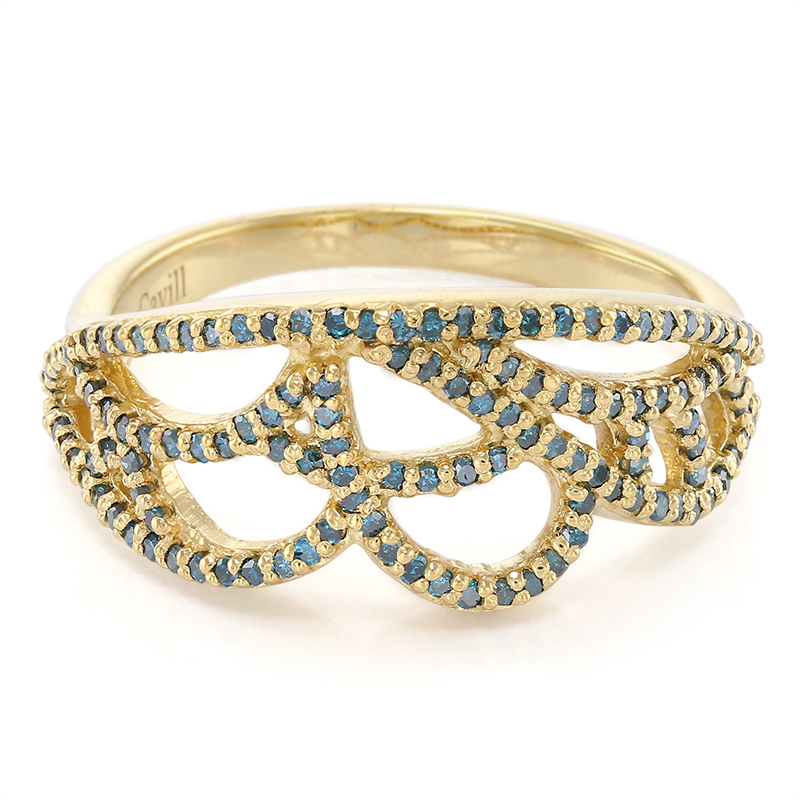 Fancy-Diamant-Silberring