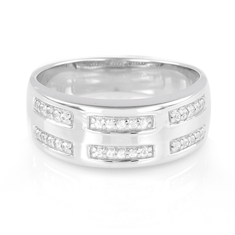 Weißer Saphir-Silberring Weißer Saphir-Silberring