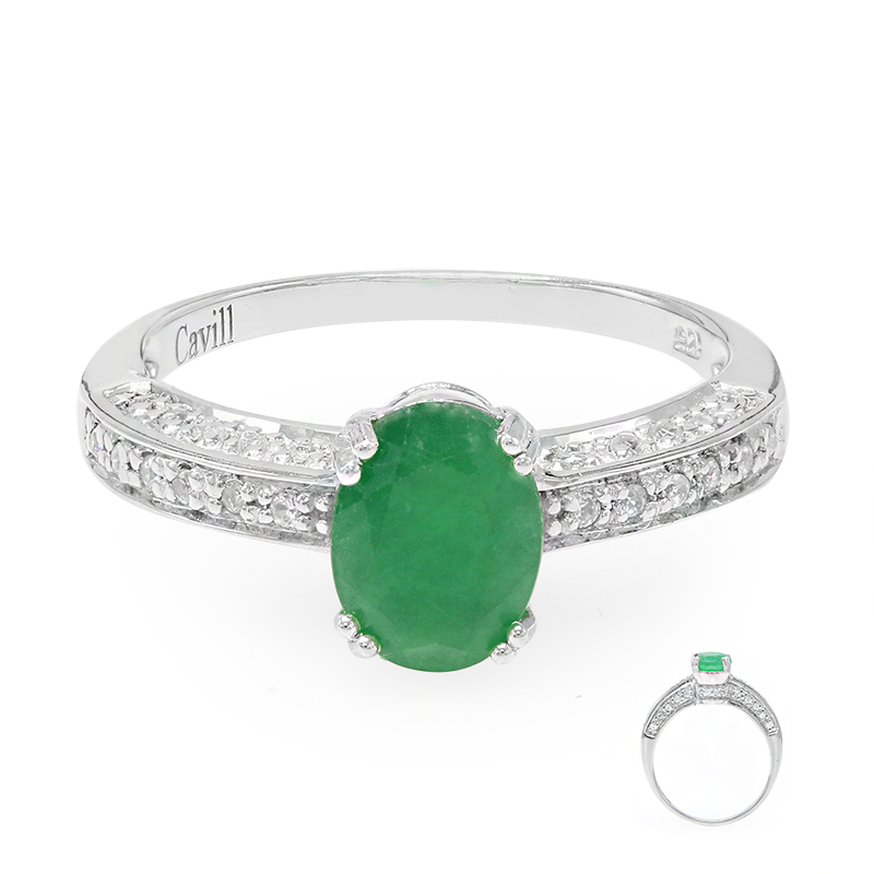 Bahia-Smaragd-Silberring Bahia-Smaragd-Silberring