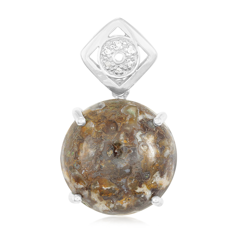 Dinosaurier-Quarz-Silberanhänger