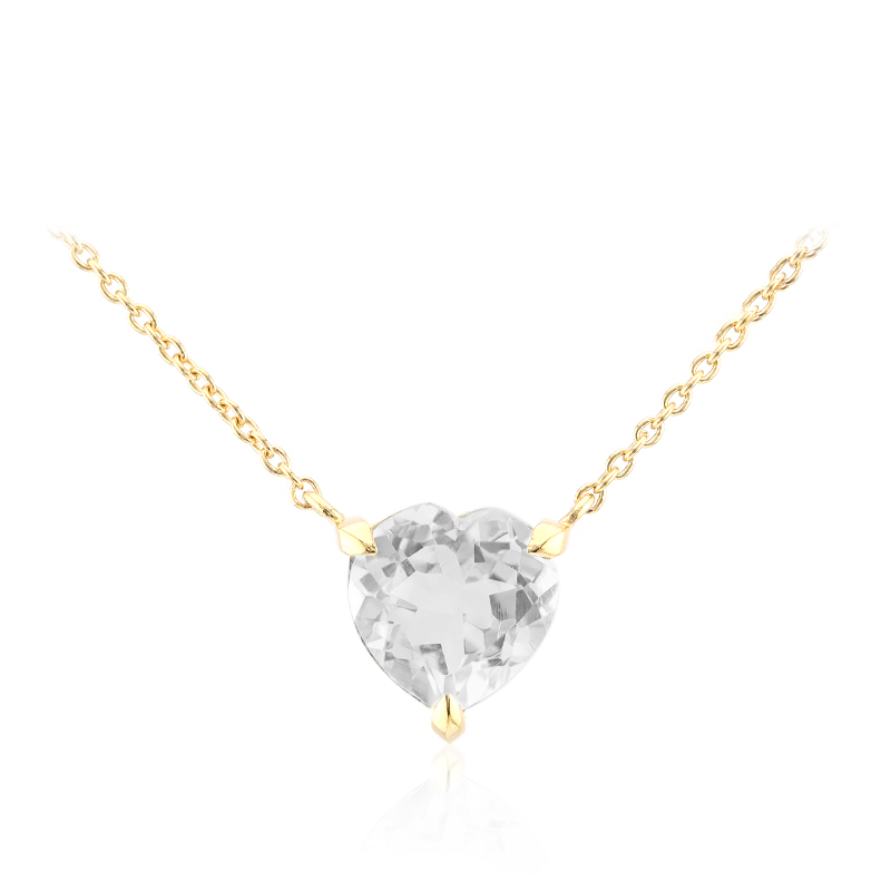 Weißer Topas-Silbercollier