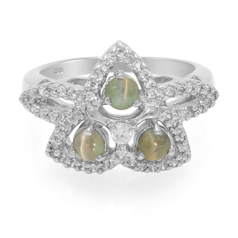 Alexandrit-Katzenauge-Silberring