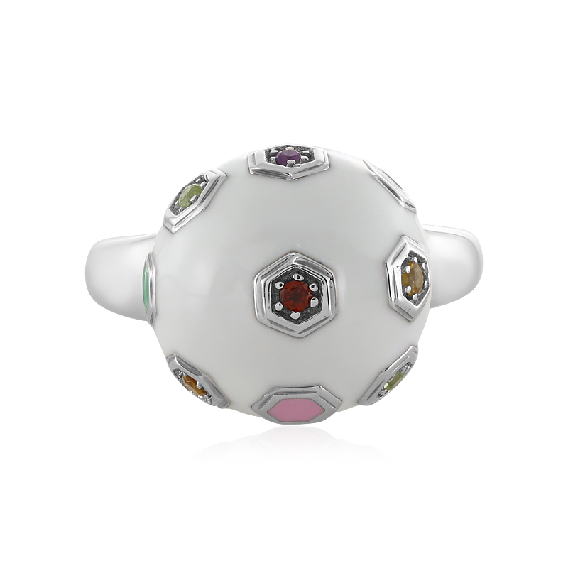 Edelstein-Silberring (MONOSONO COLLECTION)