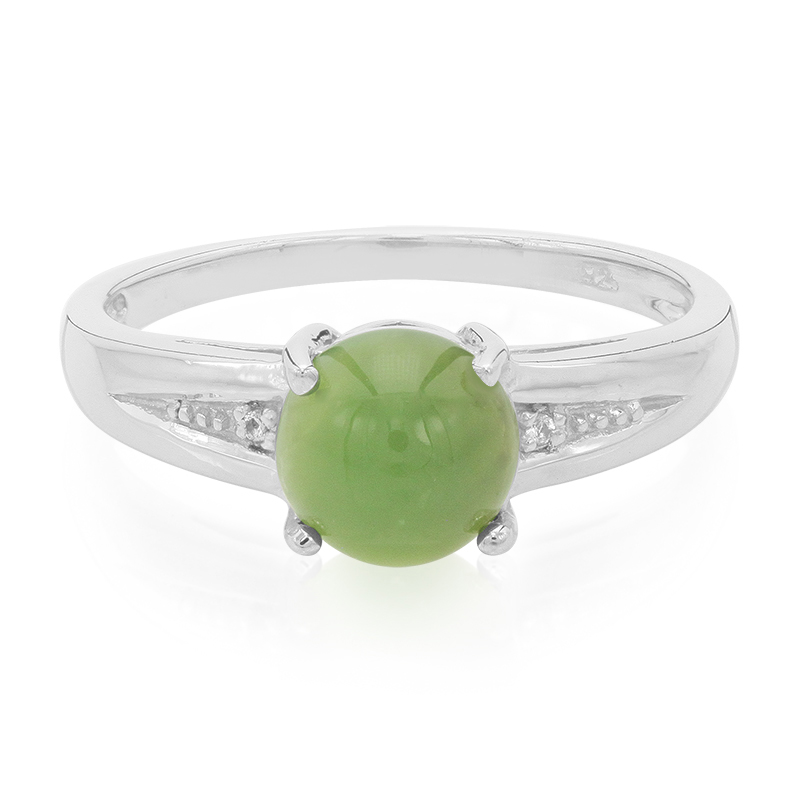 Kaiserlicher Chrysopras-Silberring