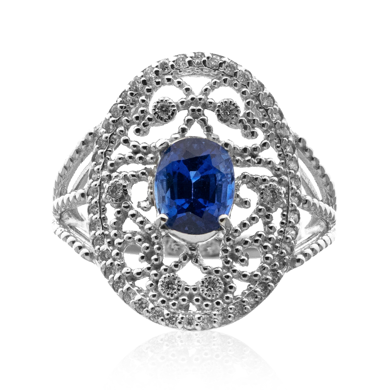 Blauer Ceylon-Saphir-Goldring (CIRARI)