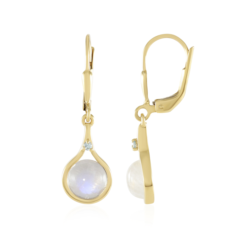 Regenbogen-Mondstein-Silberohrringe (KM by Juwelo)