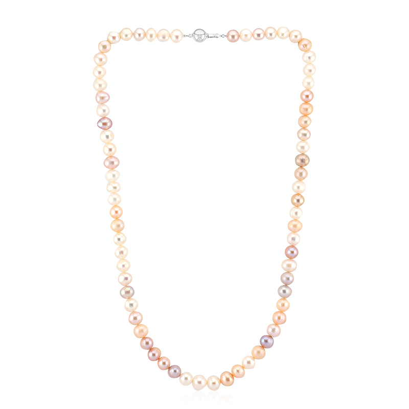 Süßwasserzuchtperlen-Silberhalskette (TPC) Süßwasserzuchtperlen-Silberhalskette (TPC)