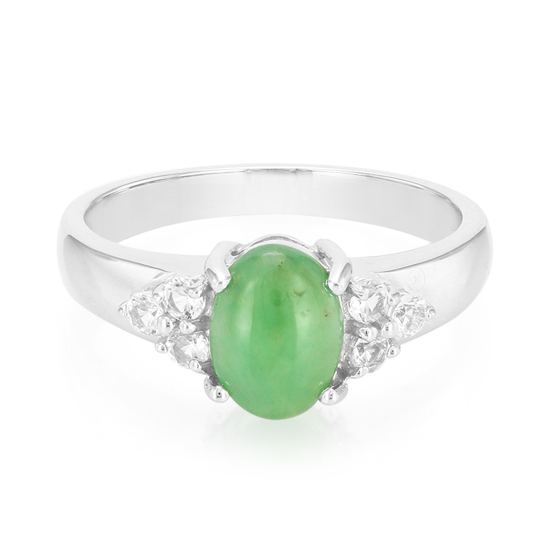 Kaiserlicher Chrysopras-Silberring