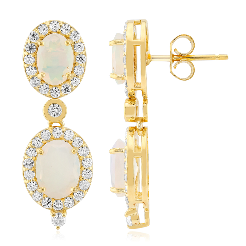 Welo-Opal-Silberohrringe Welo-Opal-Silberohrringe