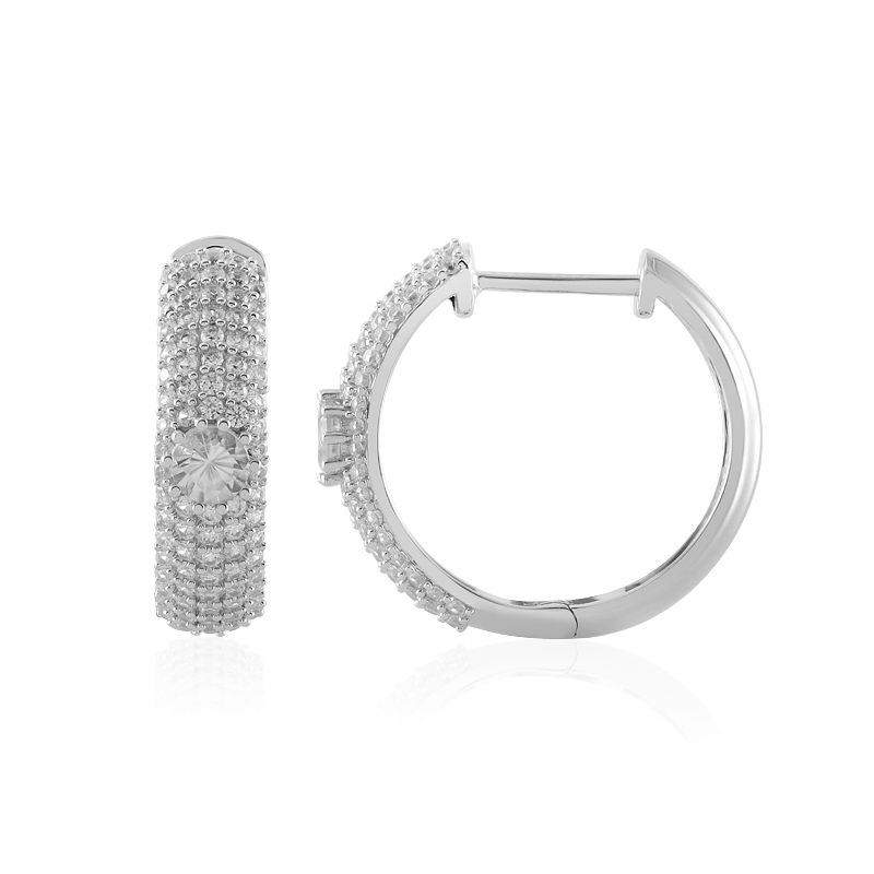 Zirkon-Silberohrringe (de Melo)