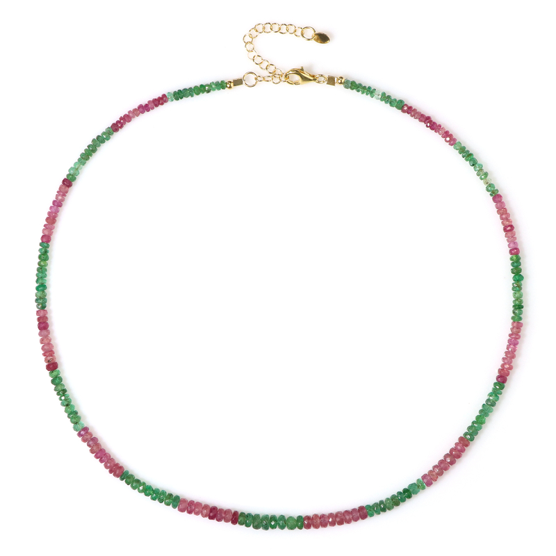 Edelstein-Silberhalskette Edelstein-Silberhalskette