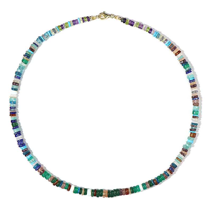 Edelstein-Silberhalskette