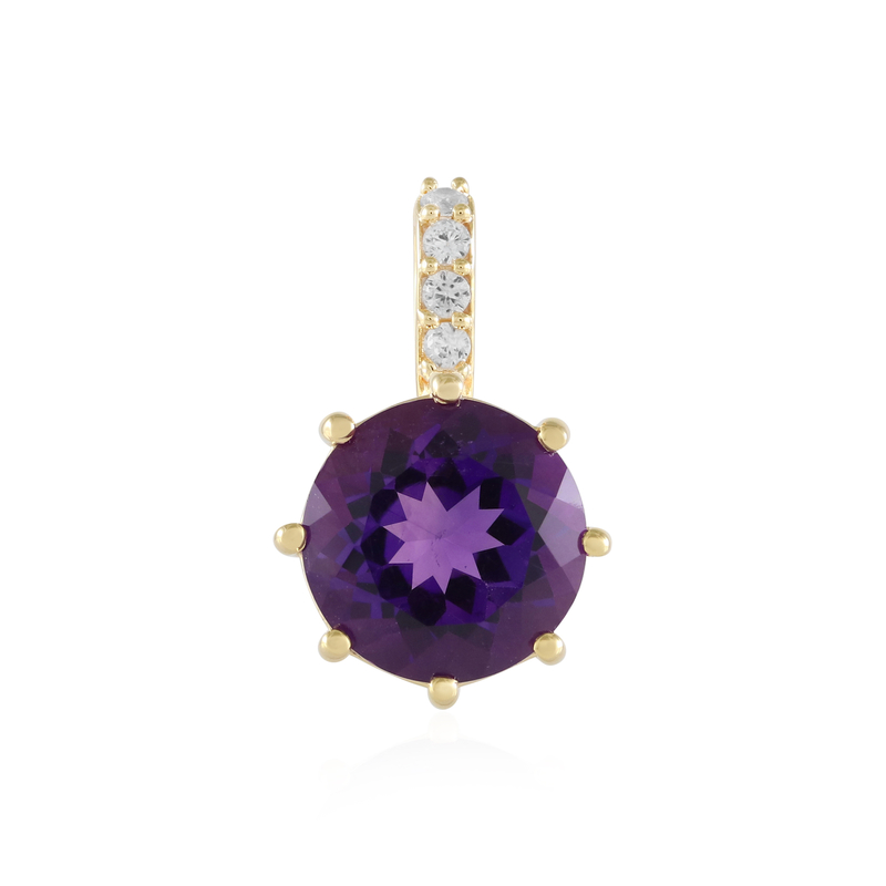 Sibirischer Amethyst-Silberanhänger