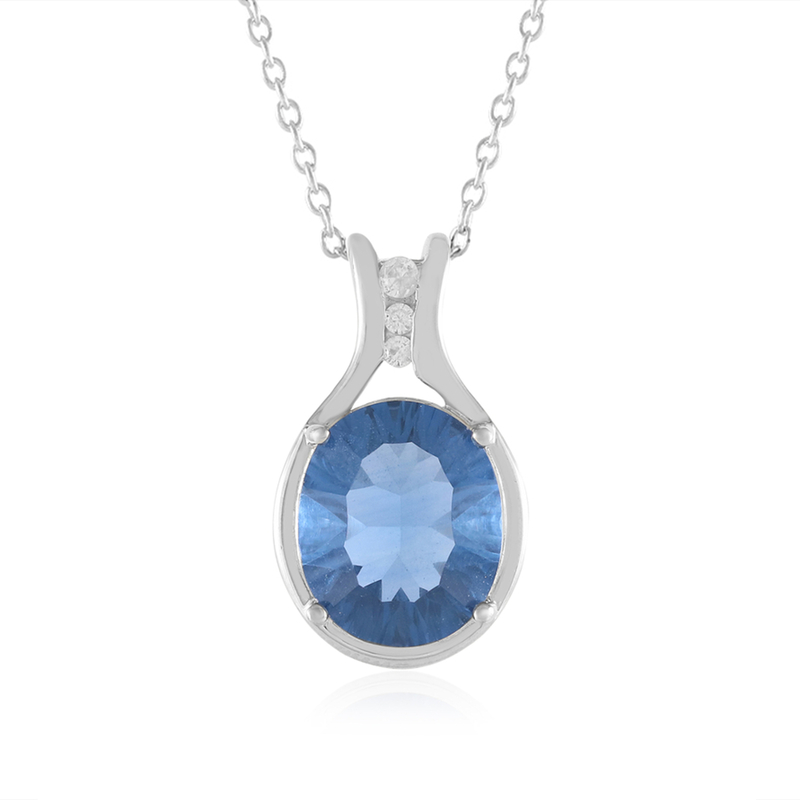 Farbwechsel-Fluorit-Silberhalskette