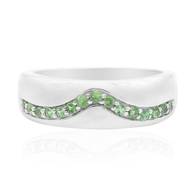 Kenianischer Tsavorit-Silberring