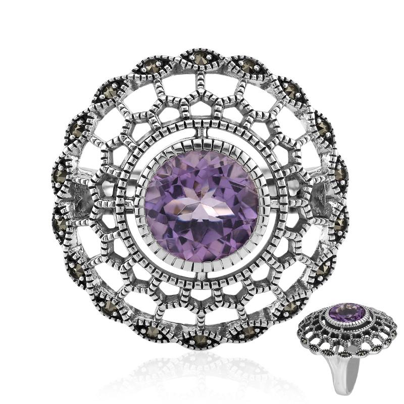 Amethyst-Silberring (Annette classic)
