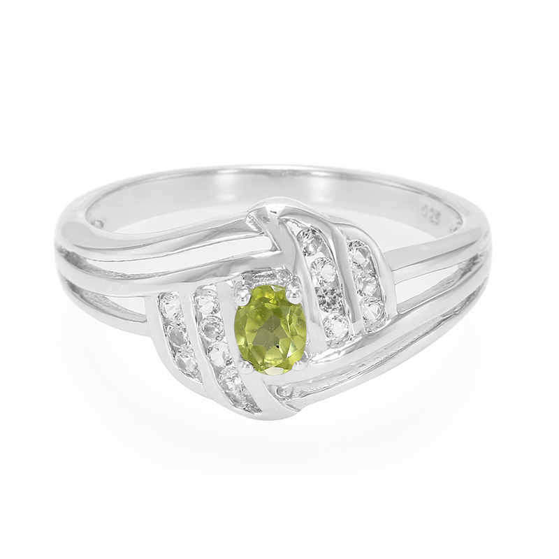 Mandschurischer Peridot-Silberring