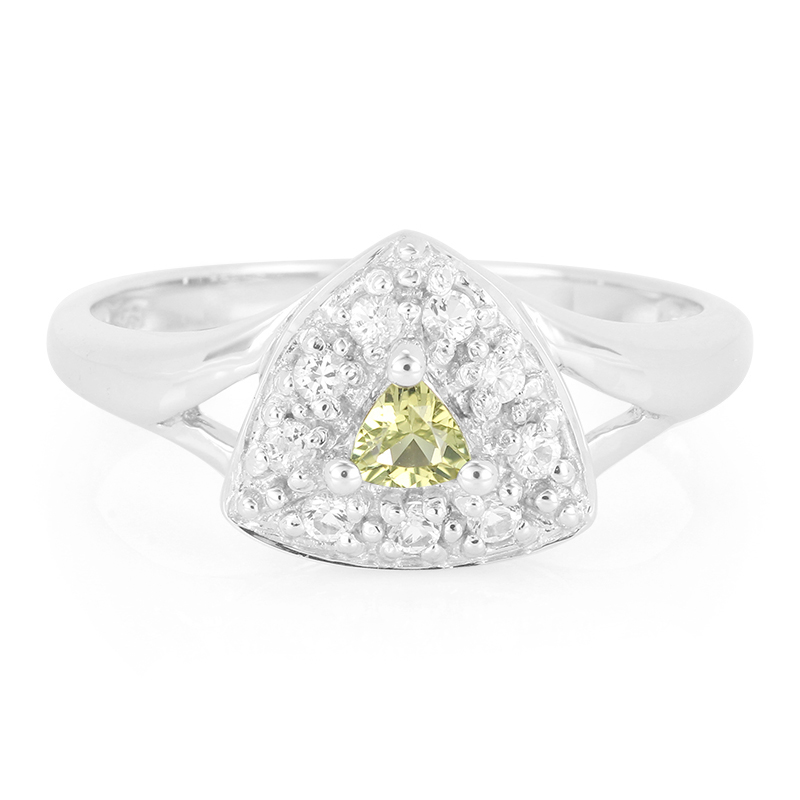 Kupfer-Turmalin-Silberring