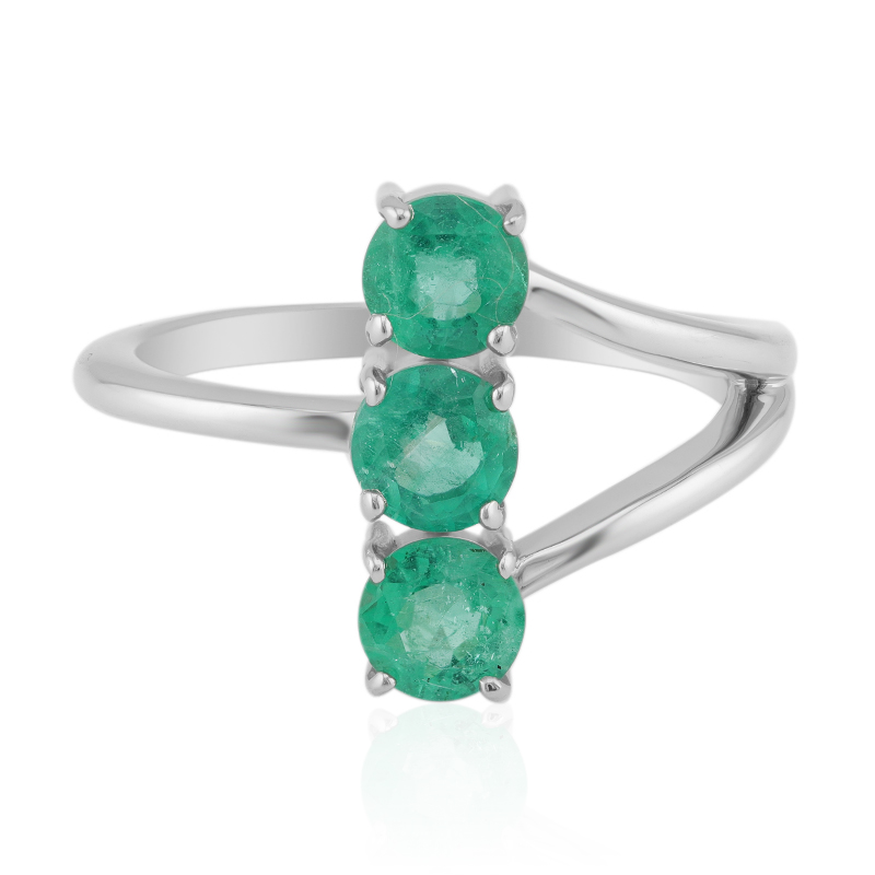 Russischer Smaragd-Silberring