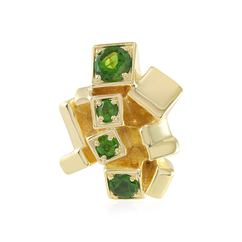 Russischer Diopsid-Silberanhänger (SAELOCANA)