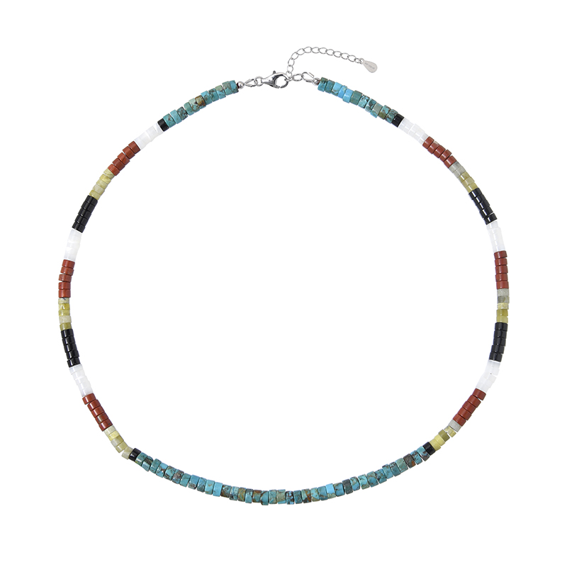 Edelstein-Silberhalskette