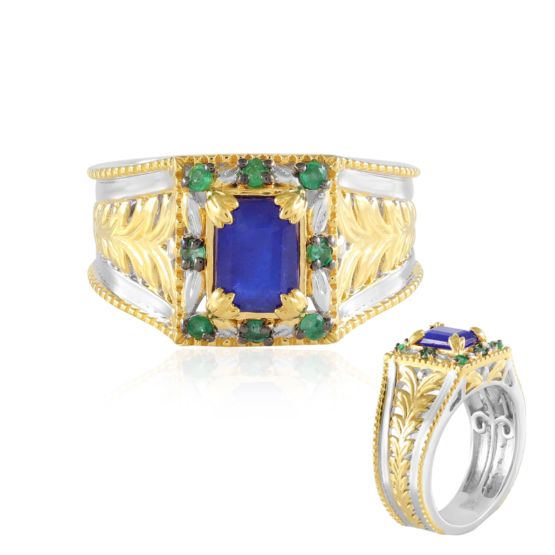 Cobaltblauer Spinell-Silberring (Gems en Vogue)