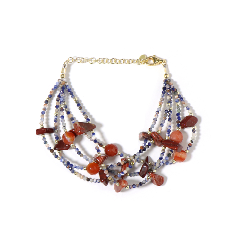 Edelstein-Silberarmband (Riya)