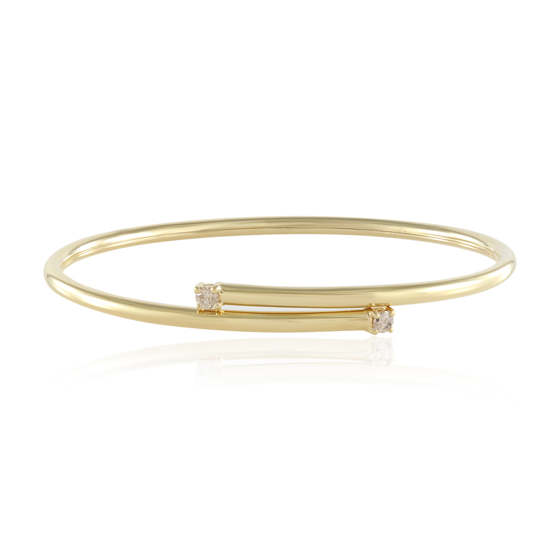 I2 Schokoladen-Brillant-Silberarmreif