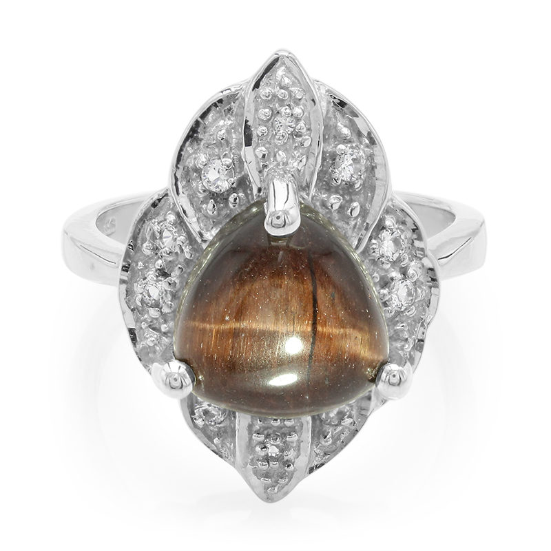 Rotes Tigerauge-Silberring Rotes Tigerauge-Silberring