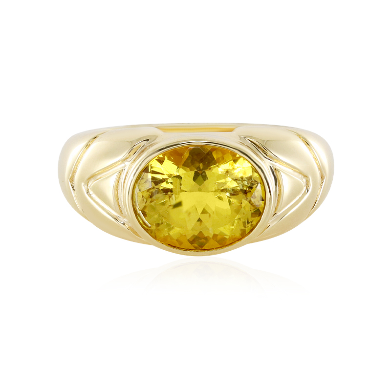 Goldener Apatit-Silberring