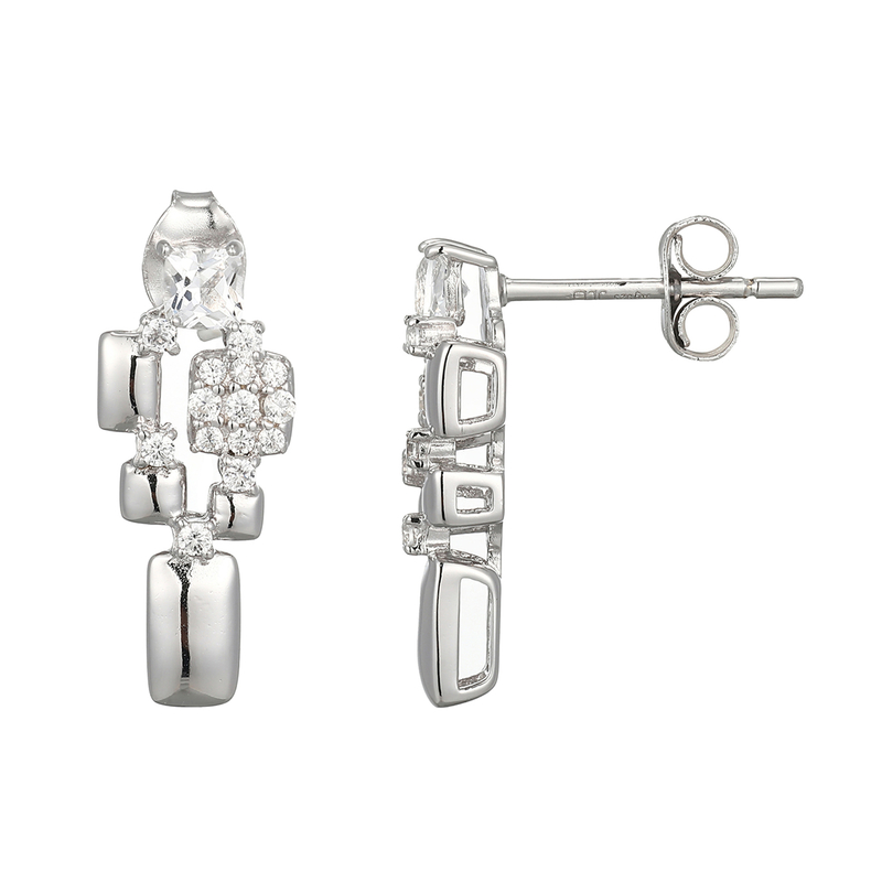 Edelstein-Silberohrringe (Adela Silber)