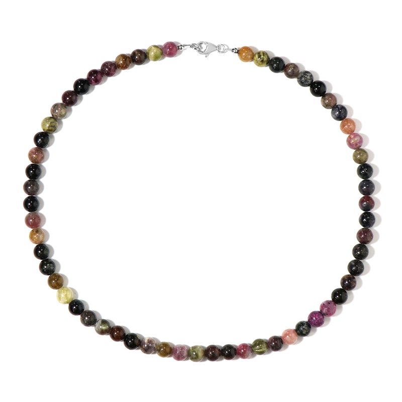 Turmalin-Silberhalskette