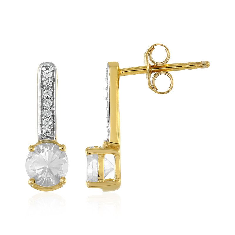 Zirkon-Silberohrringe