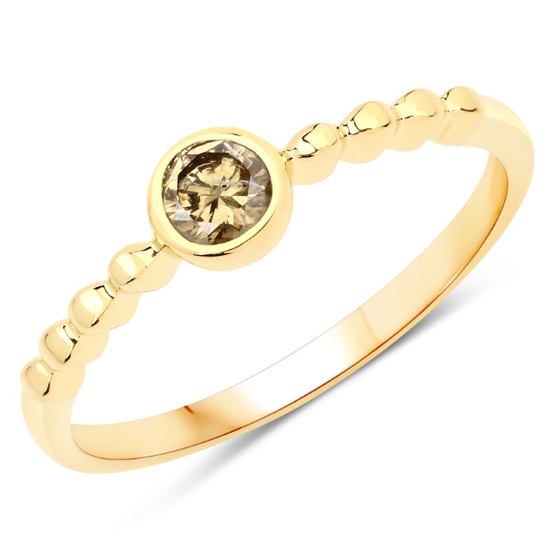 PK Schokoladen-Brillant-Silberring PK Schokoladen-Brillant-Silberring