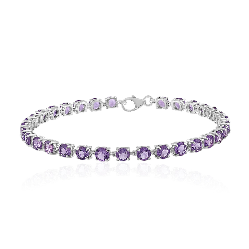 Amethyst-Silberarmband