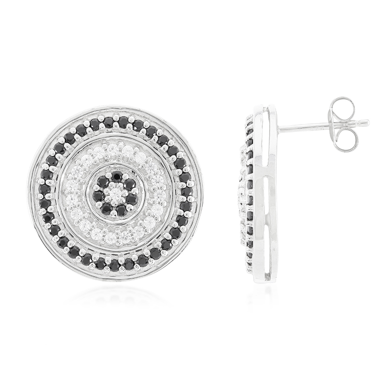 Edelstein-Silberohrringe